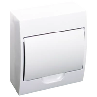 Tracon EDFKN-8/1 Falon kívüli elosztódoboz, fehér ajtóval, N/PE sínnel 1×8 modul, IP40, (H×W×D=200×184×95mm)