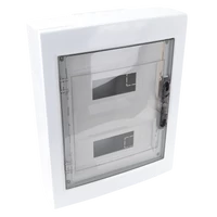 Tracon EDFKS-12/2 Falon kívüli elosztódoboz, füstszínű-sík ajtóval, NPE nélkül 2×12 (24) modul, IP40, (H×W×D=415×330×100mm)