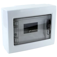 Tracon EDFKS-8/1 Falon kívüli elosztódoboz, füstszínű-sík ajtóval, NPE nélkül 1×8 (8) modul, IP40, (H×W×D=195×240×90mm)