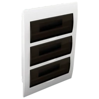 Tracon EDS-14/3 Süllyesztett elosztódoboz, füstszínű ajtóval, N/PE sínnel 3×14 (42) modul, IP40, (H×W×D=455×293×76mm)