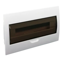Tracon EDS-18/1 Süllyesztett elosztódoboz, füstszínű ajtóval, N/PE sínnel 1×18 modul, IP40, (H×W×D=216×363×76mm)