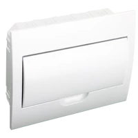 Tracon EDSN-12/1 Süllyesztett elosztódoboz, fehér ajtóval, N/PE sínnel 1×12 modul, IP40, (H×W×D=200×256×66mm)
