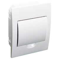 Tracon EDSN-6/1 Süllyesztett elosztódoboz, fehér ajtóval, N/PE sínnel 1×6 modul, IP40, (H×W×D=200×150×66mm)