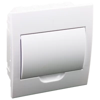 Tracon EDSN-8/1 Süllyesztett elosztódoboz, fehér ajtóval, N/PE sínnel 1×8 modul, IP40, (H×W×D=200x186x66 mm)