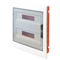 Tracon EDSS-18/2 Süllyesztett elosztódoboz, füstszínű-sík ajtóval, NPE nélkül 2×18 (36) modul, IP40, (H×W×D=480×440×90mm)