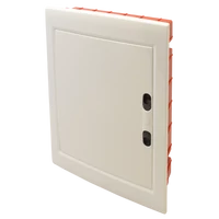 Tracon EDSSN-12/2 Süllyesztett elosztódoboz, fehér-sík ajtóval, NPE nélkül 2×12 (24) modul, IP40, (H×W×D=395×305×85mm)