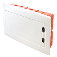 Tracon EDSSN-18/1 Süllyesztett elosztódoboz, fehér-sík ajtóval, NPE nélkül 1×18 (18) modul, IP40, (H×W×D=270×440×85mm)