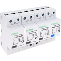Tracon ESPD1+2-50-3+1P T1+T2 AC típusú túlfeszültséglevezető, egybeépített Uc:385V; Iimp:50/100kA; In:50/100kA; Up:2,5kV; 3+1P