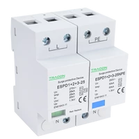 Tracon ESPD1+2+3-25-1+1P T1+T2+T3 AC típusú túlfeszültség levezető, egybeépített Uc:275V; Iimp:25/100kA; In:25/100kA; Uoc:20kV; Up:1,3kV; 1+1