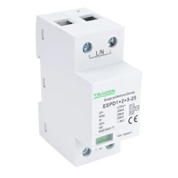 Tracon ESPD1+2+3-25-1P T1+T2+T3 AC típusú túlfeszültség levezető, egybeépített Uc:275V; Iimp:25kA; In:25kA; Uoc:20kV; Up:1,3kV; 1P
