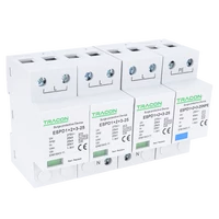 Tracon ESPD1+2+3-25-3+1P T1+T2+T3 AC típusú túlfeszültség levezető, egybeépített Uc:275V; Iimp:25/100kA; In:25/100kA; Uoc:20kV; Up:1,3kV; 1+3