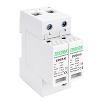 Tracon ESPD2-40-2P T2 AC típusú túlfeszültség levezető, cserélhető betéttel Uc:275V; In:20kA; Imax:40kA; Up:1,3kV; 2P