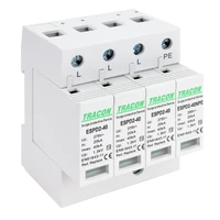 Tracon ESPD2-40-3+1P T2 AC típusú túlfeszültség levezető, cserélhető betéttel Uc:275/255V; In:20kA; Imax:40kA; Up:1,3/1,5kV; 3+1P
