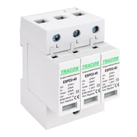 Tracon ESPD2-40-3P T2 AC típusú túlfeszültség levezető, cserélhető betéttel Uc:275V; In:20kA; Imax:40kA; Up:1,3kV; 3P
