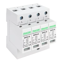 Tracon ESPD2-40-4P T2 AC típusú túlfeszültség levezető, cserélhető betéttel Uc:275V; In:20kA; Imax:40kA; Up:1,3kV; 4P