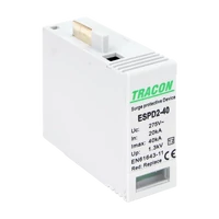 Tracon ESPD2-40M T2 AC típusú túlfeszültség levezető betét 40 M Uc:275V; In:20kA; Imax:40kA; Up:1,3kV