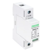 Tracon ESPD2-70-1P T2 AC típusú túlfeszültség levezető, cserélhető betéttel Uc:275V; In:40kA; Imax:70kA; Up:1,7kV; 1P