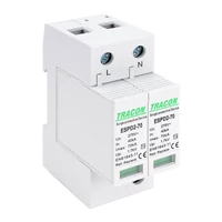 Tracon ESPD2-70-2P T2 AC típusú túlfeszültség levezető, cserélhető betéttel Uc:275V; In:40kA; Imax:70kA; Up:1,7kV; 2P