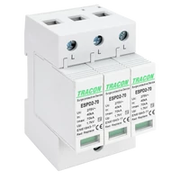 Tracon ESPD2-70-3P T2 AC típusú túlfeszültség levezető, cserélhető betéttel Uc:275V; In:40kA; Imax:70kA; Up:1,7kV; 3P