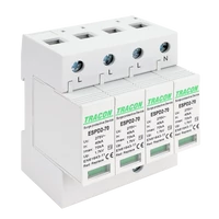 Tracon ESPD2-70-4P T2 AC típusú túlfeszültség levezető, cserélhető betéttel Uc:275V; In:40kA; Imax:70kA; Up:1,7kV; 4P