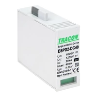 Tracon ESPD2-DC40-1000VGO T2 DC típusú VG túlfeszültséglevezető, betét 1000V Ucpv: 1200V, In:20kA, Imax:40kA, Up:4kV, Var+GTD