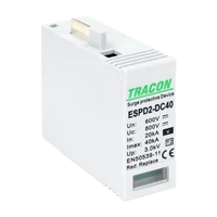 Tracon ESPD2-DC40-600VO T2 DC típusú V túlfeszültség levezető betét 600V Ucpv: 800V, In:20kA, Imax:40kA, Up:2,6kV, Var