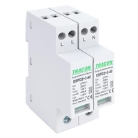 Tracon ESPD2+3-40-4P T2+T3 AC típusú túlfeszültséglevezető, egybeépített Uc:275V; In:20kA; Imax40kA; Uoc:10kV; Up:1,3kV; 4P