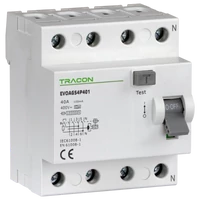 Tracon EVOAGS4P1001 Áram-védőkapcsoló, 4 pólusú 100A, 100mA, 10kA, A/S