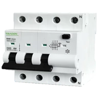 Tracon EVOBKM4C603 Kombinált védőkapcsoló, 4P, 5modul, C karakterisztika C6A, 30 mA, 6kA, C