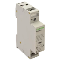 Tracon EVOHK2-25V Installációs kontaktor 230V, 50Hz, 1 Mod, 1×NO+1×NC, AC1/AC7a, 25A,