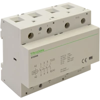 Tracon EVOHK4-100 Installációs kontaktor 230V, 50Hz, 4 Mod, 4×NO, AC1/AC7a, 100A,