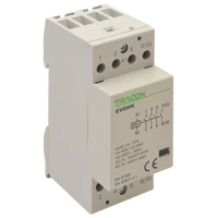 Tracon EVOHK4-25 Installációs kontaktor 230V, 50Hz, 2 Mod, 4×NO, AC1/AC7a, 25A,