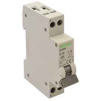 Tracon EVON10C32 Kismegszakító, 1+N pólus, C karakterisztika 32A, C, 1P+N, 10kA
