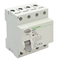 Tracon EVOV4P251 Áram-védőkapcsoló, 4 pólusú 25A, 100mA, 6kA, AC