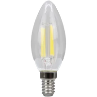 Tracon FILC354WW COG LED gyertya fényforrás, átlátszó 230 VAC, E14, 4W, 470 lm, C35, 2700K, EEI=E