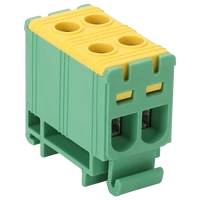 Tracon FLEAL-16/2ZS Főáramköri leágazó kapocs, sínre szerelhető, zöld-sárga 1.5-16mm2, max. 1000VAC, 1500VDC, max.85A