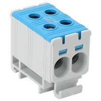 Tracon FLEAL-35/2K Főáramköri leágazó kapocs, sínre szerelhető, kék 2.5-35mm2, max. 1000VAC, 1500VDC, max.135A