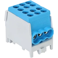 Tracon FLECU-25-16-3K Főáramköri leágazó kapocs, sínre szerelhető, kék 2.5-25mm2, max. 1000VAC/DC, max.101A