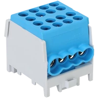 Tracon FLECU-25-16-4K Főáramköri leágazó kapocs, sínre szerelhető, kék 2.5-25mm2, max. 1000VAC/DC, max.101A