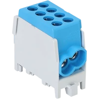 Tracon FLECU-25-25-2K Főáramköri leágazó kapocs, sínre szerelhető, kék 2.5-25mm2, max. 1000VAC/DC, max.101A