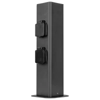 Tracon GARN2S Kültéri energiaoszlop SCHUKO csatlakozóval, antracit 2xSCHUKO, max.16A, 250VAC, 2600W, 3x1,5mm2, H05VV-F, IP54