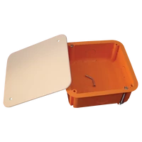 Tracon GD100 Gipszkarton doboz, sima, fedéllel, narancssárga 100×100×45mm