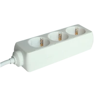 Tracon H3-3M Hordozható elosztósáv, normál, fehér 3×SCHUKO, 3m, max.16A, 250VAC, 3680W, 3x1,5mm2, H05VV-F