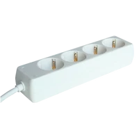 Tracon H4-5M Hordozható elosztósáv, normál, fehér 4×SCHUKO, 5m, max.16A, 250VAC, 3680W, 3x1,5mm2, H05VV-F