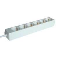 Tracon H6-5M Hordozható elosztósáv, normál, fehér 6×SCHUKO, 5m, max.16A, 250VAC, 3680W, 3x1,5mm2, H05VV-F