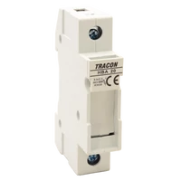 Tracon HBA-1P-20 Szakaszolókapcsoló-biztosító hengeres bizt.hoz, maszkolható 20A, 8x32mm; Un=230V/400V