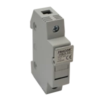 Tracon HBA-1P-32 Szakaszolókapcsoló-biztosító hengeres bizt.hoz, maszkolható 32A, 10x38mm; Un=230V/400V