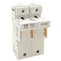 Tracon HBA-2P-100 Szakaszolókapcsoló-biztosítóhengeres bizt.hoz, maszkolható 100A; 22x58mm; Un=230V/400V