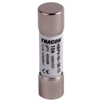 Tracon HBPV-10X38-15 Hengeres biztosító PV gPV, 15A,1000VDC,10kA,10x38
