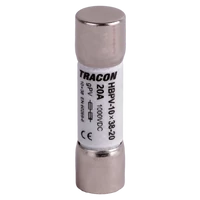 Tracon HBPV-10X38-20 Hengeres biztosító PV gPV, 20A,1000VDC,10kA,10x38
